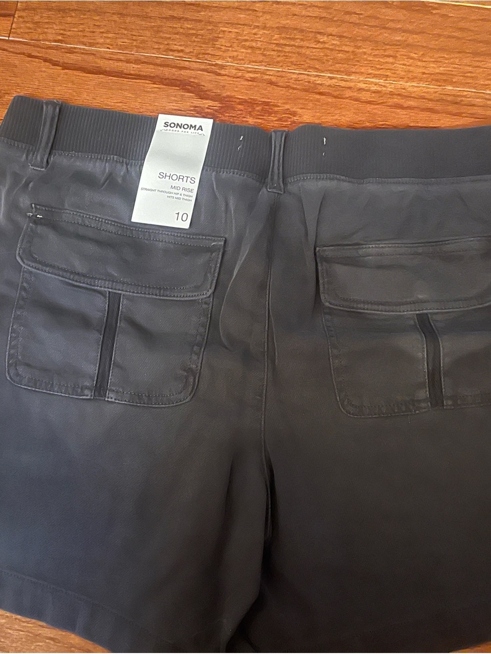 SONOMA Women's Dark Gray High-Waist Pull-On Shorts - Picture 3 of 3
